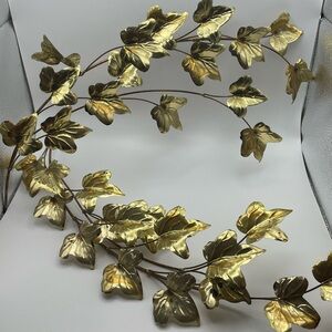 Vintage Brass MCM Ivy Hanging Decor - Qty 2